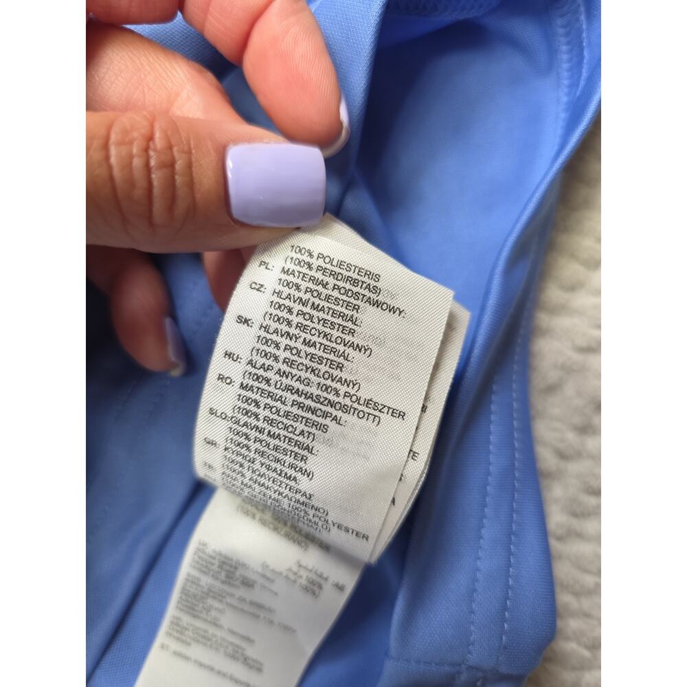 Adidas Shirt Mens XL Performance Polo Periwinkle Blue Short Sleeve - Picture 6 of 8